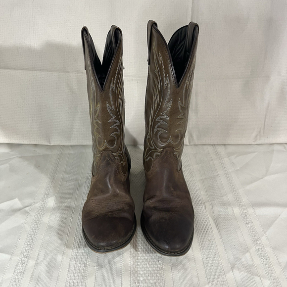 LAREDO Lea Vamp Fox 5742 Women's Brown Leather Cowgirl Western Boot Size 9M - Picture 2 of 12